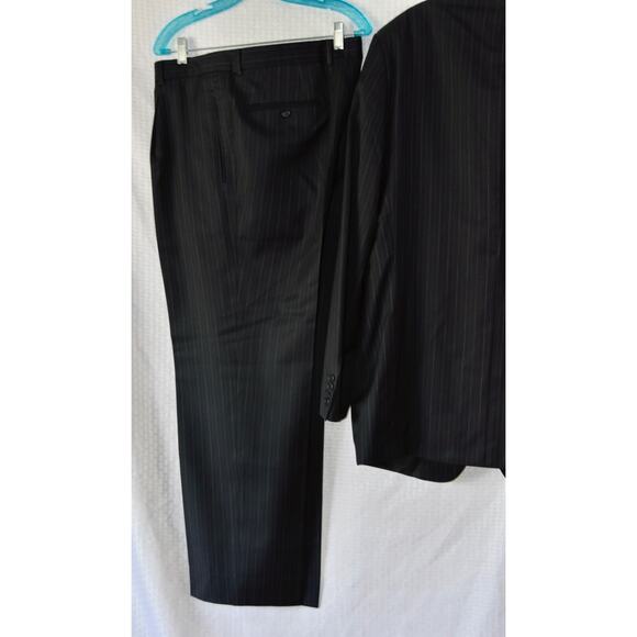 Boss by HUGO BOSS Einstein Sigma Pinstripe 100% Wool Jacket Pant Suit Size 46 - Picture 9 of 11
